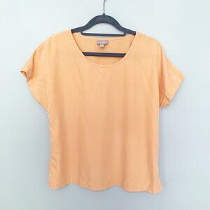 J.‎ Jill peach orange short sleeve waist length modal blend blouse top shirt